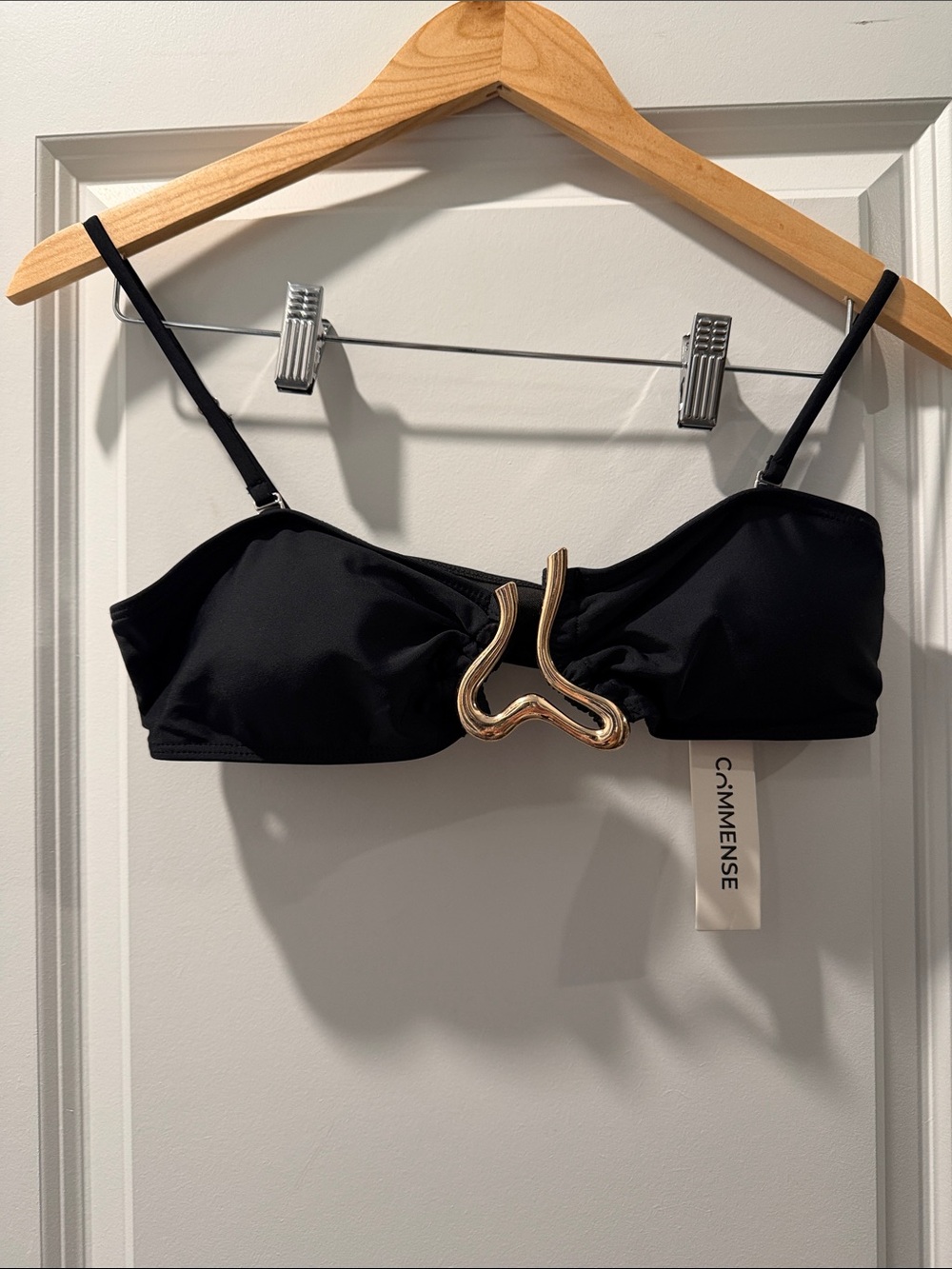 Commense Gold Medalion Black Bikini Set